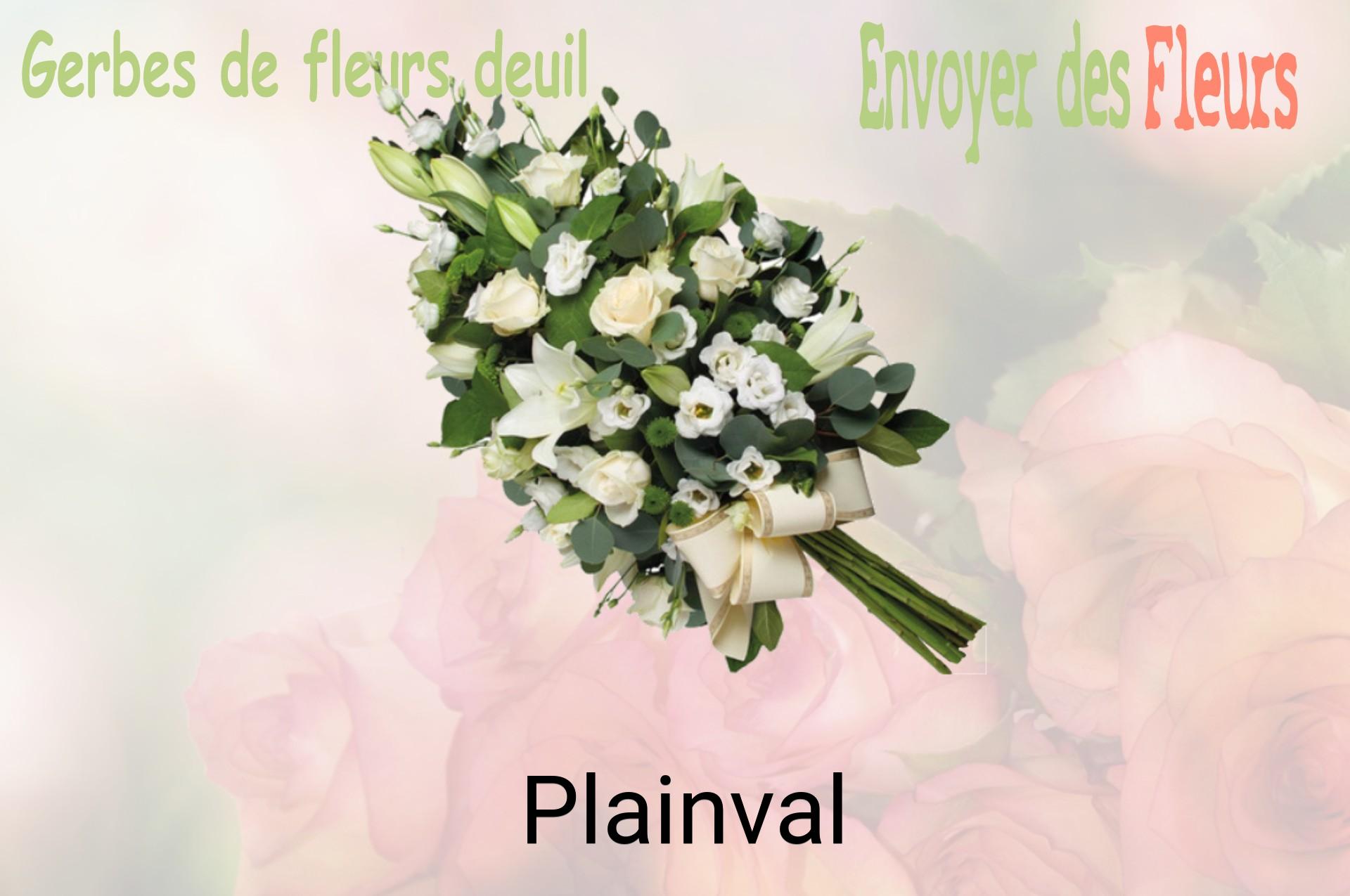 Gerbe de fleurs de deuil livrée à Plainval